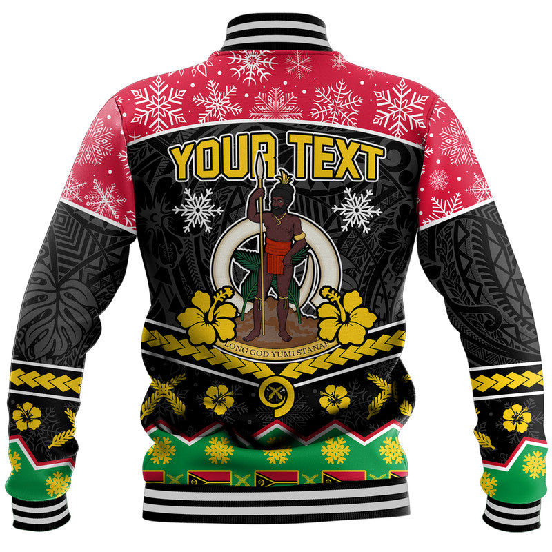 (Custom Personalised) Vanuatu Tribal Polynesian Christmas Vibe Baseball Jacket LT9 - Polynesian Pride