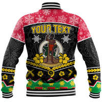 (Custom Personalised) Vanuatu Tribal Polynesian Christmas Vibe Baseball Jacket LT9 - Polynesian Pride