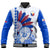 (Custom Personalised) Philippines Barong Baseball Jacket Sun of Philippinas With Eagles LT9 Unisex White - Polynesian Pride