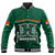 (Custom Personalised) Hawaii Warriors Football Baseball Jacket Polynesian Palm and Hibiscus LT9 Unisex Green - Polynesian Pride