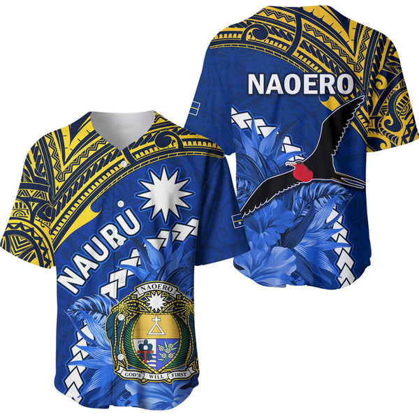 Nauru Baseball Shirt Flag And Coat Of Arms main image 0