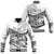 Personalised Fiji Day Baseball Jacket Flying Fijians Masi Kesa Style - White LT7 Unisex White - Polynesian Pride