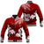 Personalised Fiji Day Baseball Jacket Flying Fijians Masi Kesa Style - Red LT7 Unisex Red - Polynesian Pride