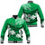 Personalised Fiji Day Baseball Jacket Flying Fijians Masi Kesa Style - Green LT7 Unisex Green - Polynesian Pride