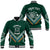 Personalised Hawaii Rainbow Warriors Baseball Jacket Simple Style LT7 Unisex Deep Green - Polynesian Pride