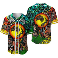 Australia Aboriginal Kangaroo Combine New Zealand Maori Kiwi Bird Baseball Jersey - LT2 - Polynesian Pride