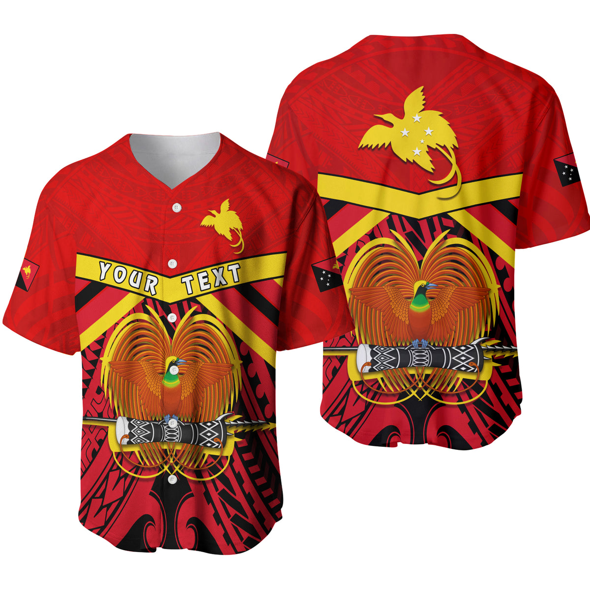 (Custom Personalised) Papua New Guinea Baseball Jersey the One and Only LT13 - Polynesian Pride