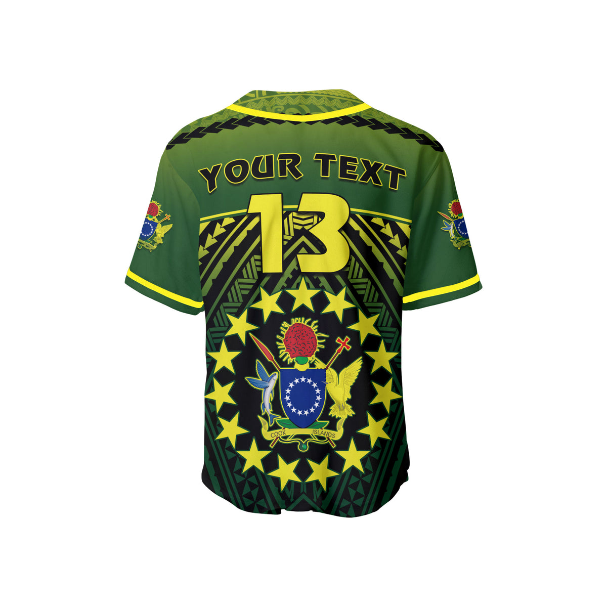 (Custom Personalised) The Kuki's Baseball Jersey Cook Islands Rugby - Custom Text and Number LT13 - Polynesian Pride