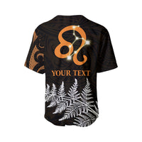 (Custom Personalised) Leo Zodiac Style Maori Baseball Jersey Orange Lion LT13 - Polynesian Pride