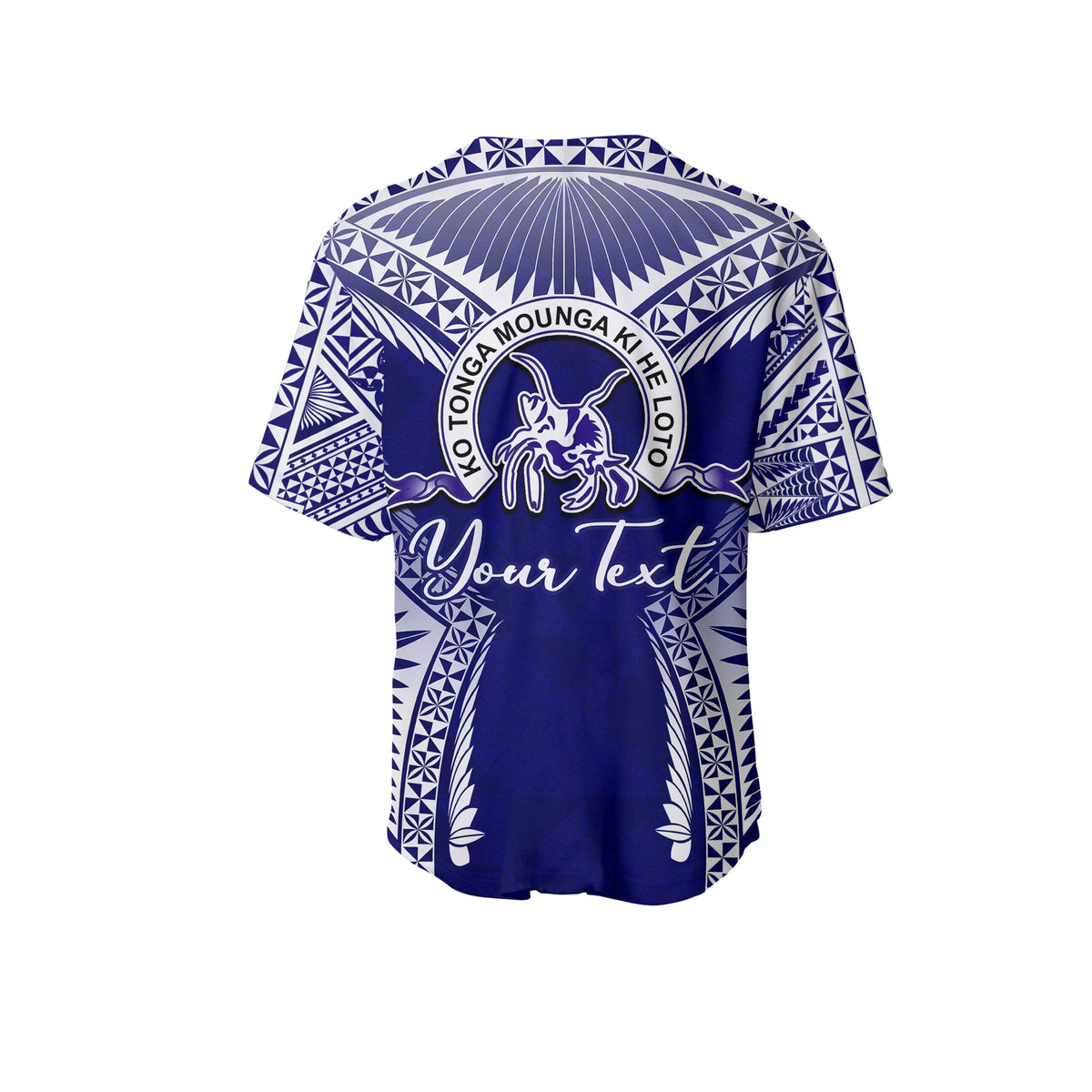 (Custom Personalised) Tupou College Baseball Jersey Blue Style LT6 - Polynesian Pride
