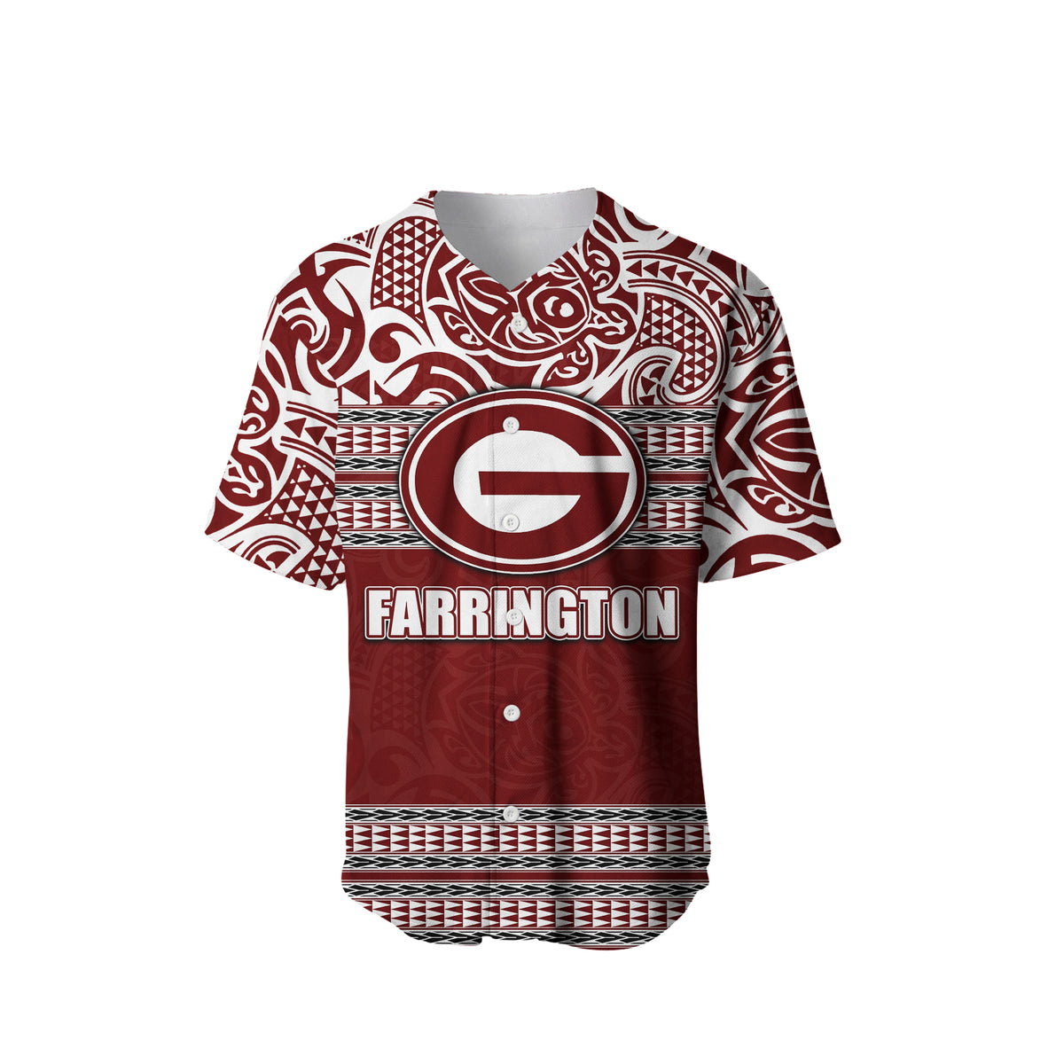 (Custom Personalised)Hawaii Farrington High School Baseball jersey No.1 LT6 - Polynesian Pride