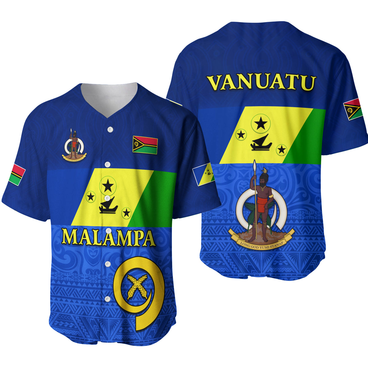 Malampa Province Baseball Jersey Vanuatu Proud LT13 - Polynesian Pride