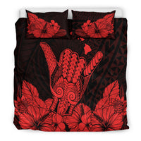 Hawaii Shaka Sign Bedding Set Red Version LT9 - Polynesian Pride