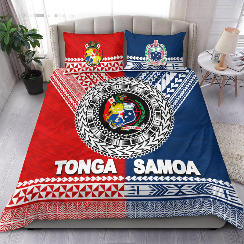 Tonga And Samoa TokoUso Polynesian Bedding Set LT6 Red - Polynesian Pride
