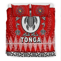 Mate Ma'a Tonga Ngatu Fonu Rugby Bedding Set LT6 - Polynesian Pride