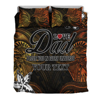 (Custom Personalised) Polynesian Fathers Day Bedding Set I Love You In Every Universe - Gold LT8 - Polynesian Pride