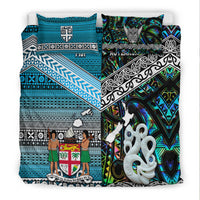 New Zealand And Fiji Bedding Set Together - Paua Shell LT8 - Polynesian Pride
