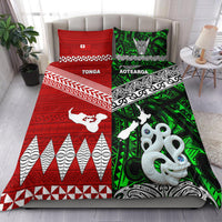 New Zealand And Tonga Bedding Set Together - Green LT8 Green - Polynesian Pride