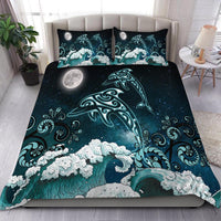 Hawaii Dolphin Polynesian Wave Bedding Set - Galaxy Style - AH Blue - Polynesian Pride