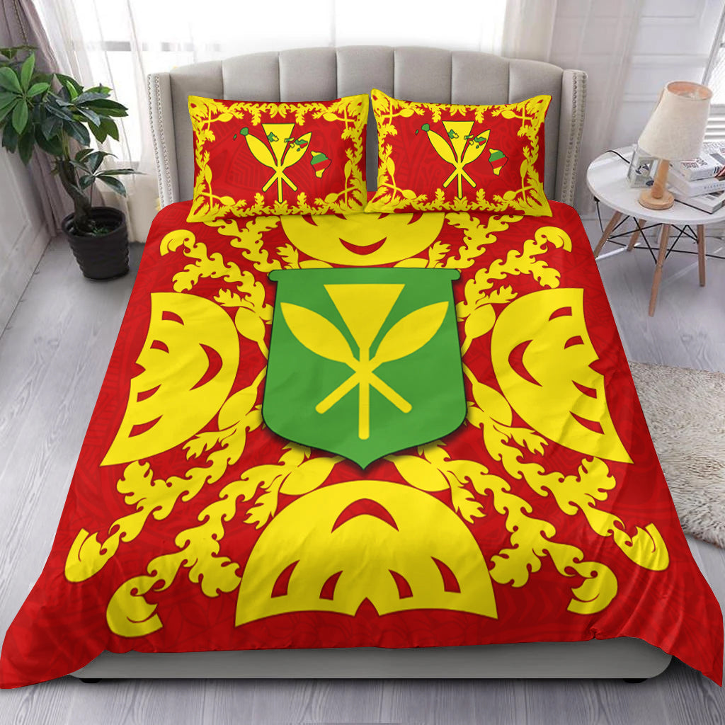 Hawaii Bedding Set Kanaka Maoli No.1 Red Style LT6 Red - Polynesian Pride