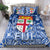 Fiji Bedding Set Tapa Patterns Blue And White Style LT6 Blue - Polynesian Pride
