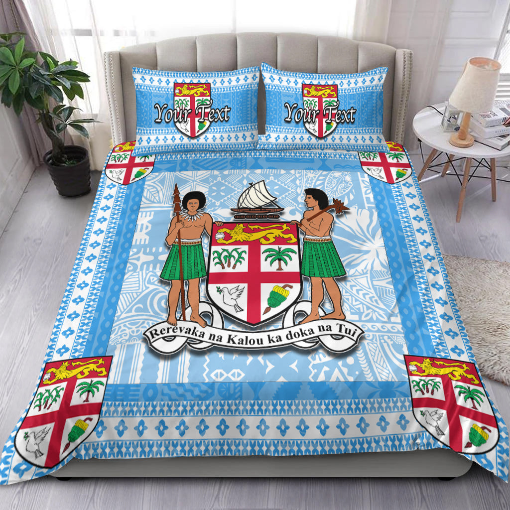 (Custom Personalised) Fiji Bedding Set Blue Style No.1 LT6 Bedding Set Blue - Polynesian Pride