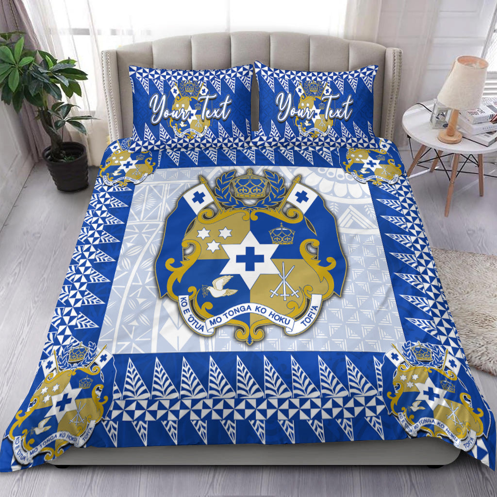 (Custom Personalised) Tonga Bedding Set Blue Style LT6 Blue - Polynesian Pride