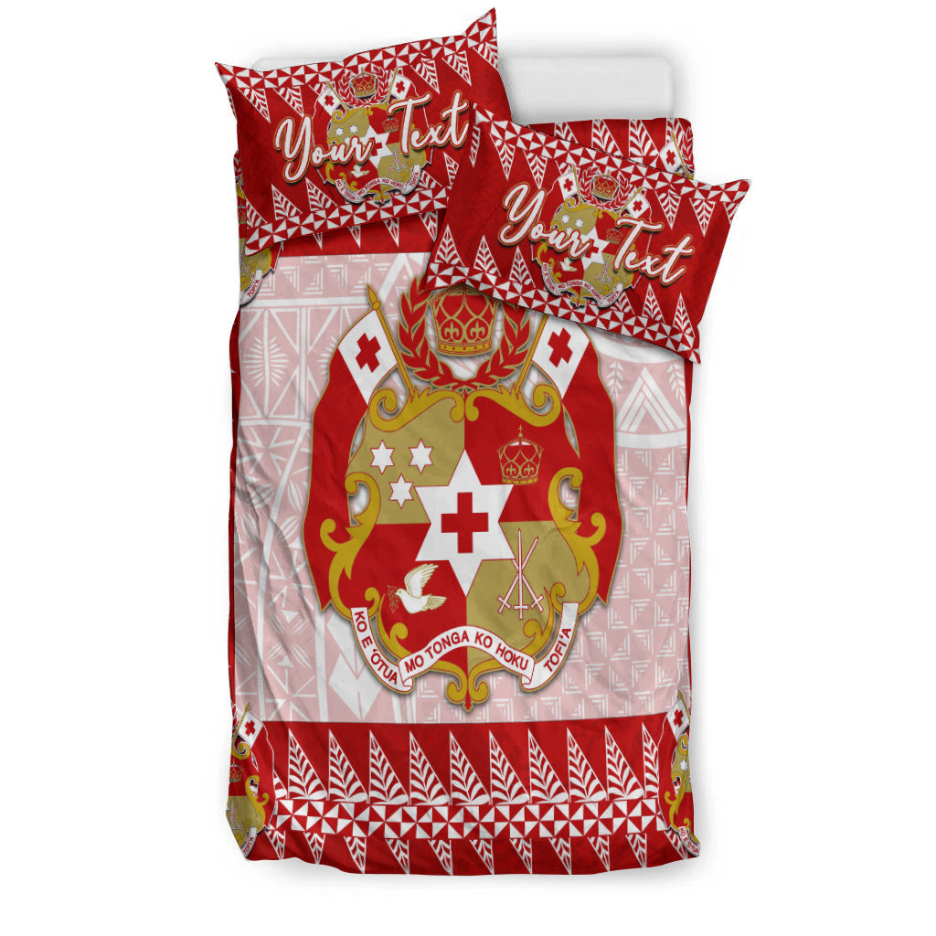 (Custom Personalised) Tonga Bedding Set Red Style LT6 - Polynesian Pride