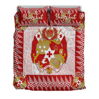 (Custom Personalised) Tonga Bedding Set Red Style LT6 - Polynesian Pride