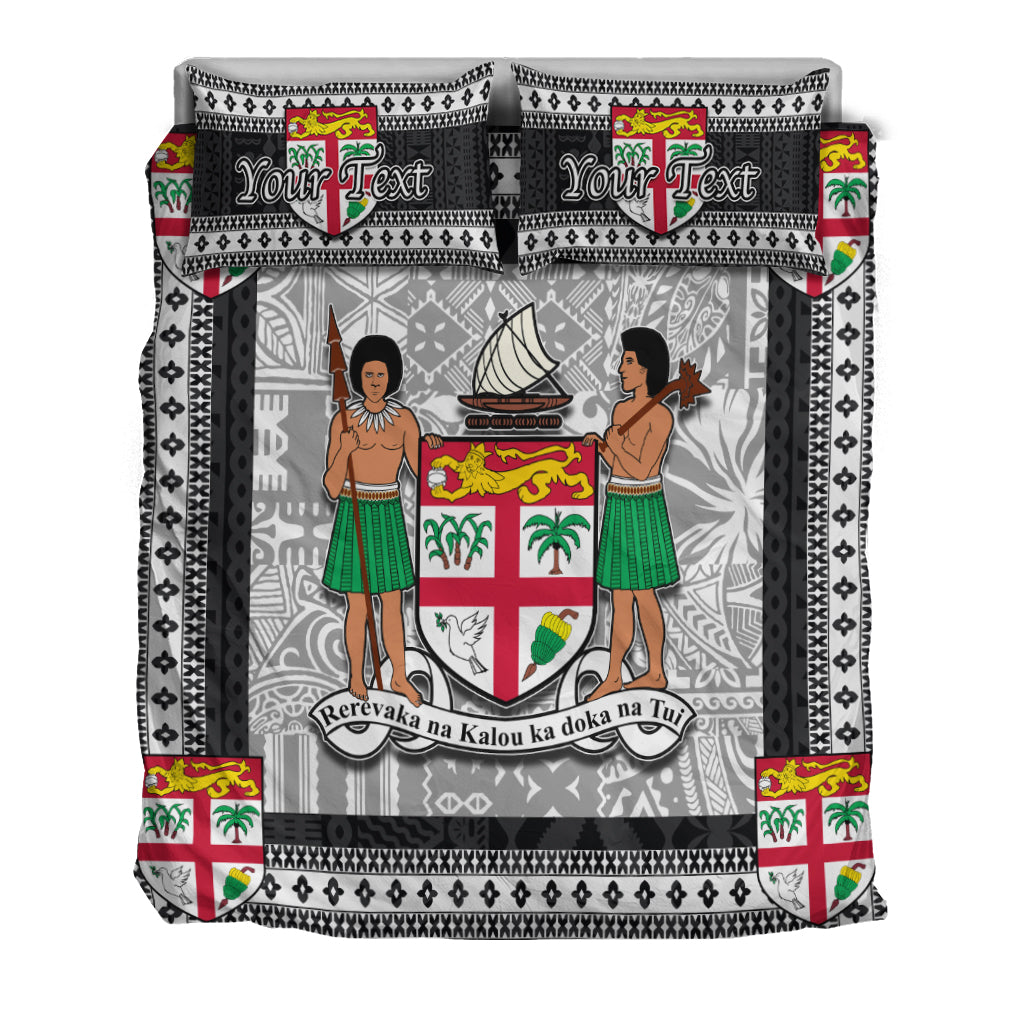 (Custom Personalised) Fiji Bedding Set Black Style No.1 LT6 - Polynesian Pride
