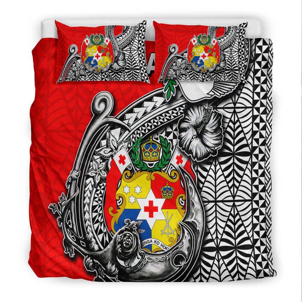 Tonga Hook Tattoo Bedding Set White LT6 - Polynesian Pride