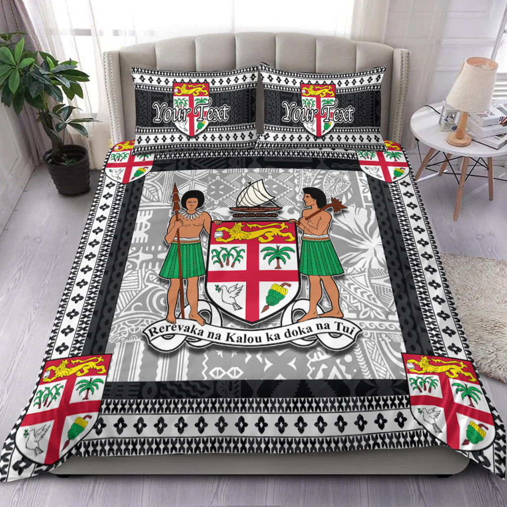 (Custom Personalised) Fiji Bedding Set Black Style No.1 LT6 Bedding Set black - Polynesian Pride
