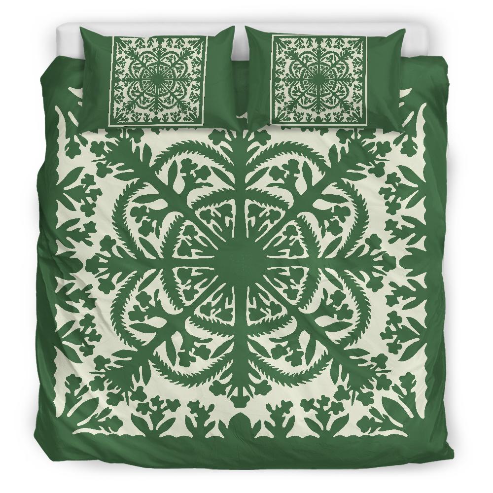 Hawaii White Ginger Quilting Bedding Set - AH - Polynesian Pride