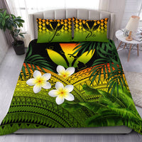 (Custom) Kanaka Maoli (Hawaiian) Bedding Set, Polynesian Plumeria Banana Leaves Reggae Personal Signature - Polynesian Pride