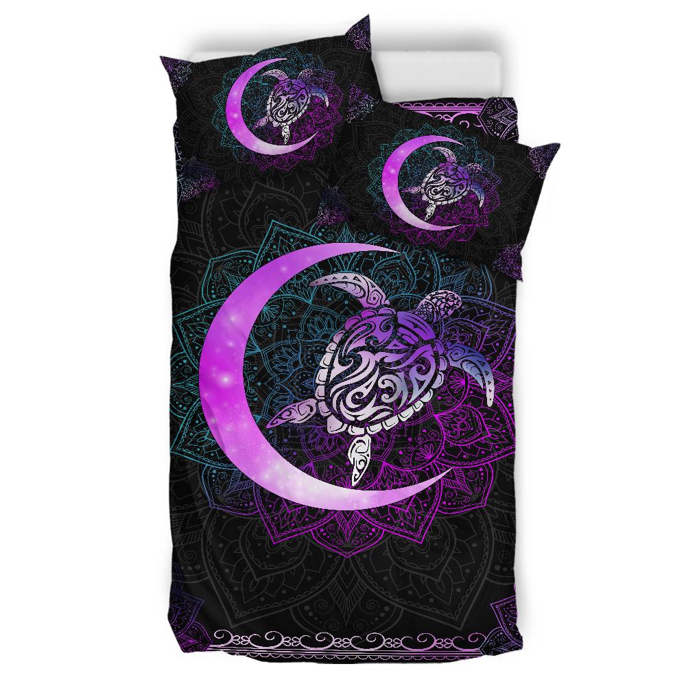 Hawaii Turtle Mandala Bedding Set - Galaxy Purple - AH - Polynesian Pride