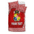 (Custom Personalised) Tonga Coat Of Arms Bedding Set Simplified Version - Red LT8 - Polynesian Pride