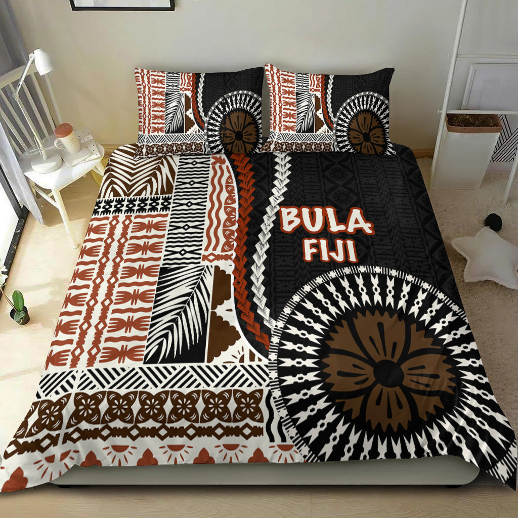 Bula Fiji Bedding Set Masi Tapa Patterns Style LT6 - Polynesian Pride