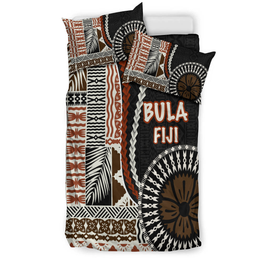 Bula Fiji Bedding Set Masi Tapa Patterns Style LT6 - Polynesian Pride