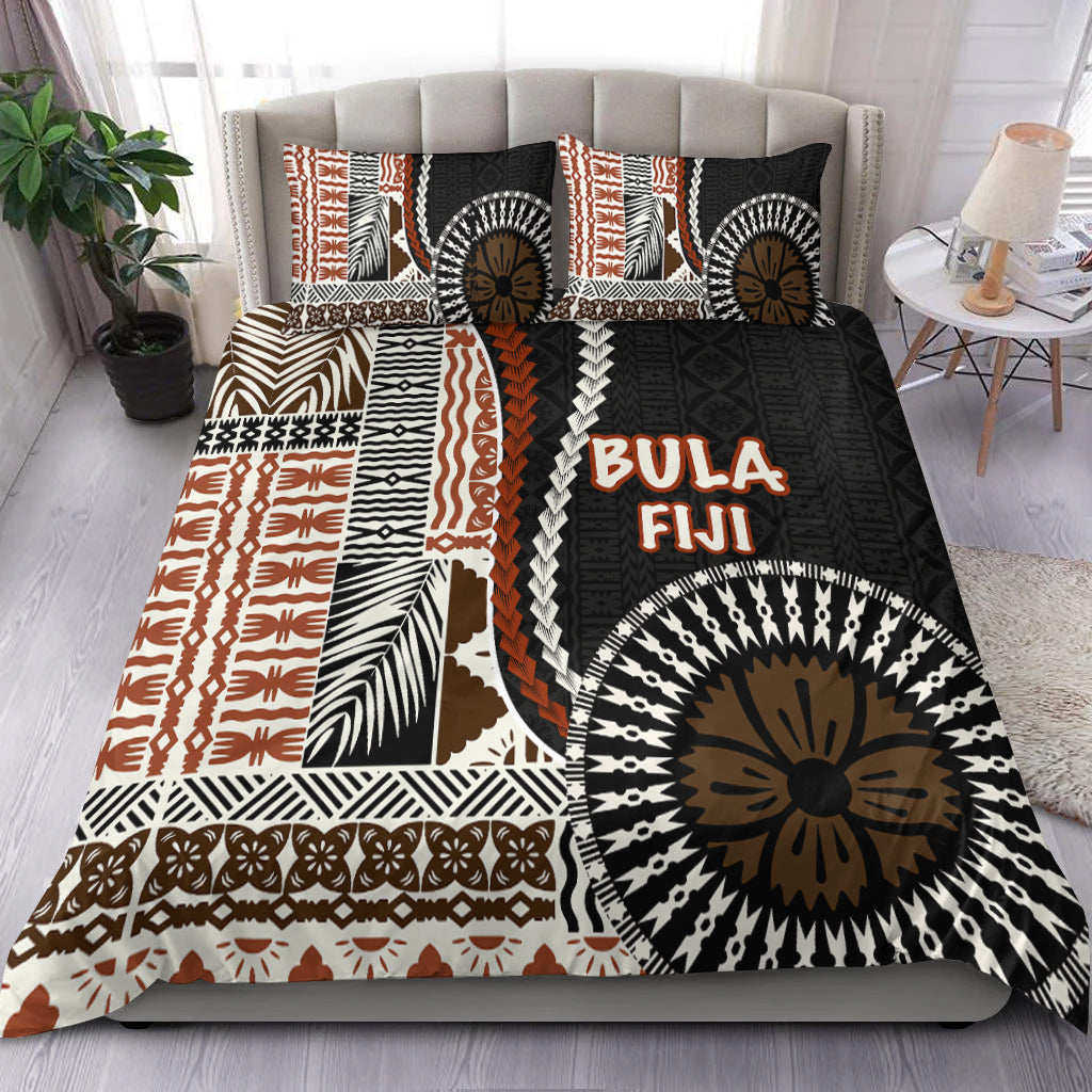 Bula Fiji Bedding Set Masi Tapa Patterns Style LT6 Art - Polynesian Pride