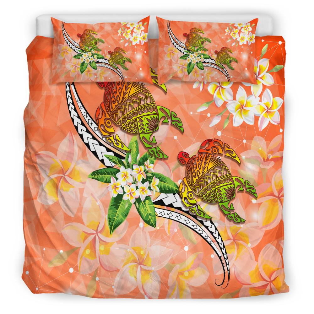 Hawaii Turtle Plumeria Polynesian Bedding Set - Mira Style - AH - Polynesian Pride