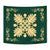 Hawaiian Quilt Maui Plant And Hibiscus Tappestry - Beige Sacramento - AH Wall Tapestry Beige - Polynesian Pride