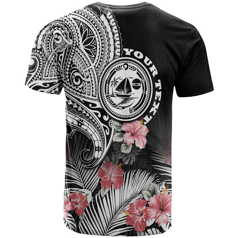 Custom Vanuatu Malampa Province T Shirt Hibiscus Tribal Polynesian Tattoo Ver Black LT9 - Polynesian Pride