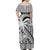 Fiji Coat Of Arms Women Off Shoulder Long Dress Masi Tapa Mixed Palm Tree No1 Black Version LT9 - Polynesian Pride