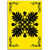 Hawaiian Quilt Maui Plant And Hibiscus Pattern Area Rug - Black Yellow - AH Black - Polynesian Pride