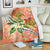 Hawaii Turtle Plumeria Polynesian Premium Blanket - Mira Style - AH White - Polynesian Pride