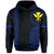 Polynesian Kakau Kanaka Flag of Hawaii Hoodie Blue - Polynesian Pride