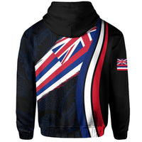 Hawaii Flag Polynesian Hoodie Zip Ten Style - Polynesian Pride