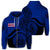 Hawaii Coat of Arms Zip Hoodie Waveshape Style Blue Unisex Art - Polynesian Pride