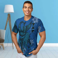 Yap T Shirt Polynesian Phoenix Bird, Fairytales Bird Blue - Polynesian Pride