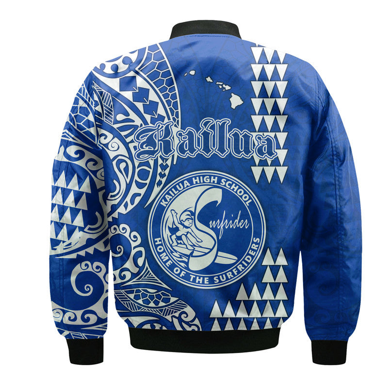 Hawaii Kailua High School Bomber Jacket Tribal Kakau LT9 - Polynesian Pride